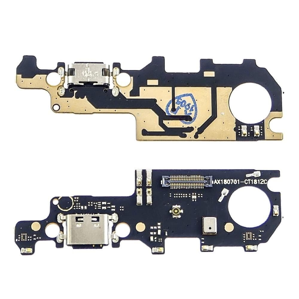 Плата зарядки Xiaomi Mi Max 3, M1804E4A, шлейф коннектора зарядки, с микрофоном, High Copy