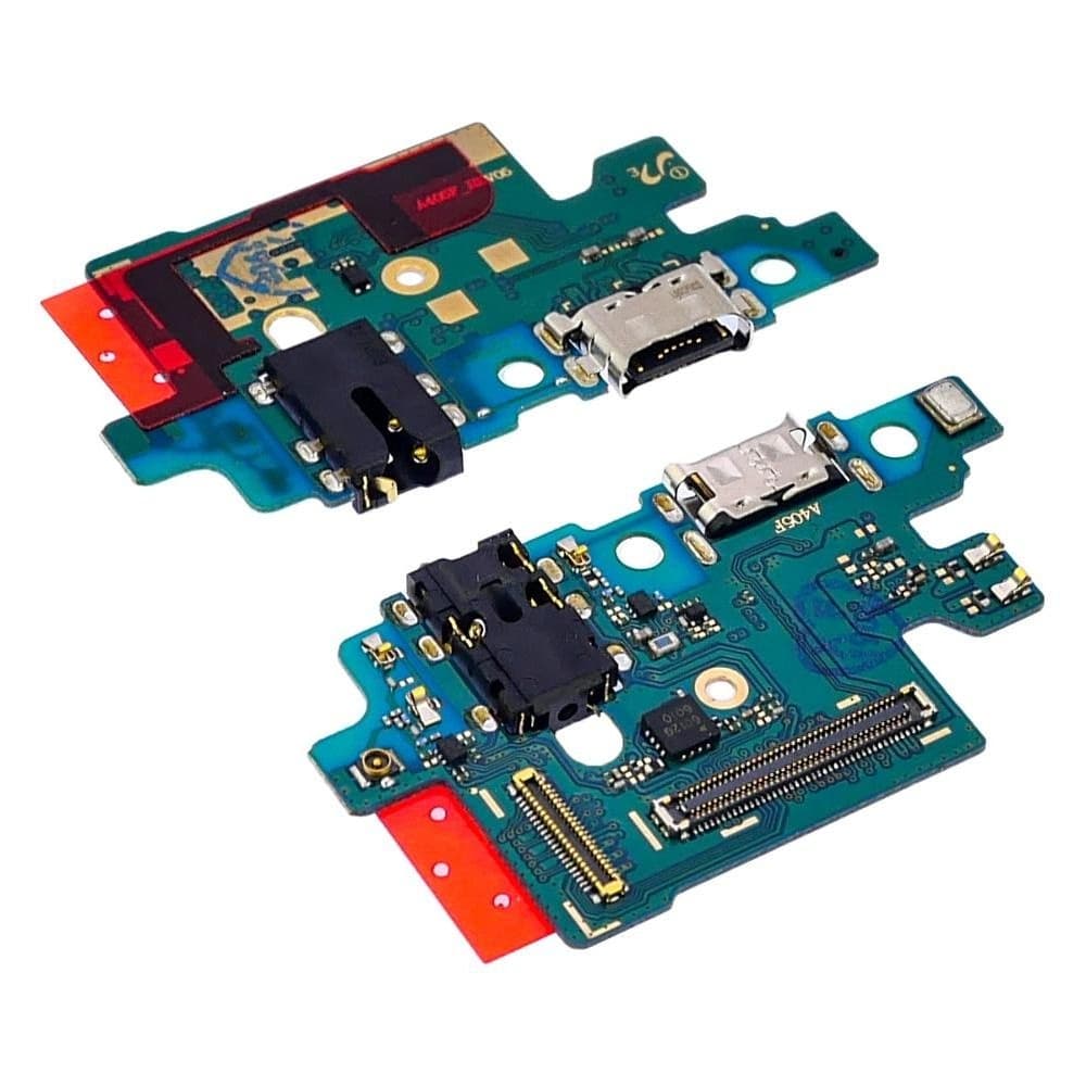 Плата зарядки Samsung SM-A405 Galaxy A40, шлейф коннектора зарядки, коннектора наушников, с микрофоном, с микросхемой, Original (PRC)