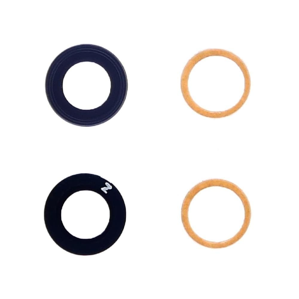 Стекло камеры Huawei P Smart, черное, Original (PRC)