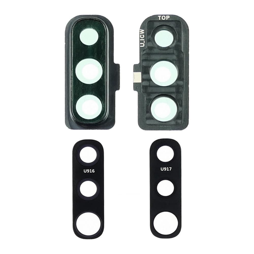 Стекло камеры Samsung SM-A705 Galaxy A70, черное, с серой рамкой, Original (PRC)