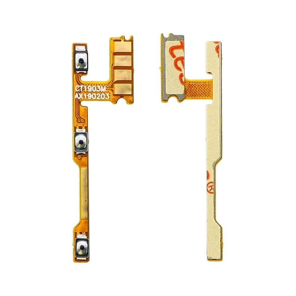Шлейф Xiaomi Redmi Note 7, M1901F7G, M1901F7H, M1901F7I, Redmi Note 7 Pro, M1901F7S, Redmi Note 8, M1908C3JH, M1908C3JG, M1908C3JI, Redmi Note 8 (2021), M1908C3JGG, Redmi Note 8T, M1908C3XG, кнопки включения, кнопок звука (регуляции громкости), боковых клавиш, Original (PRC)