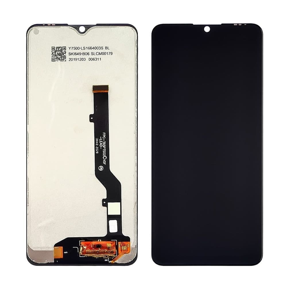 Дисплей ZTE Blade 20 Smart, V2050, чорний | з тачскріном | Original (PRC) | дисплейный модуль, экран