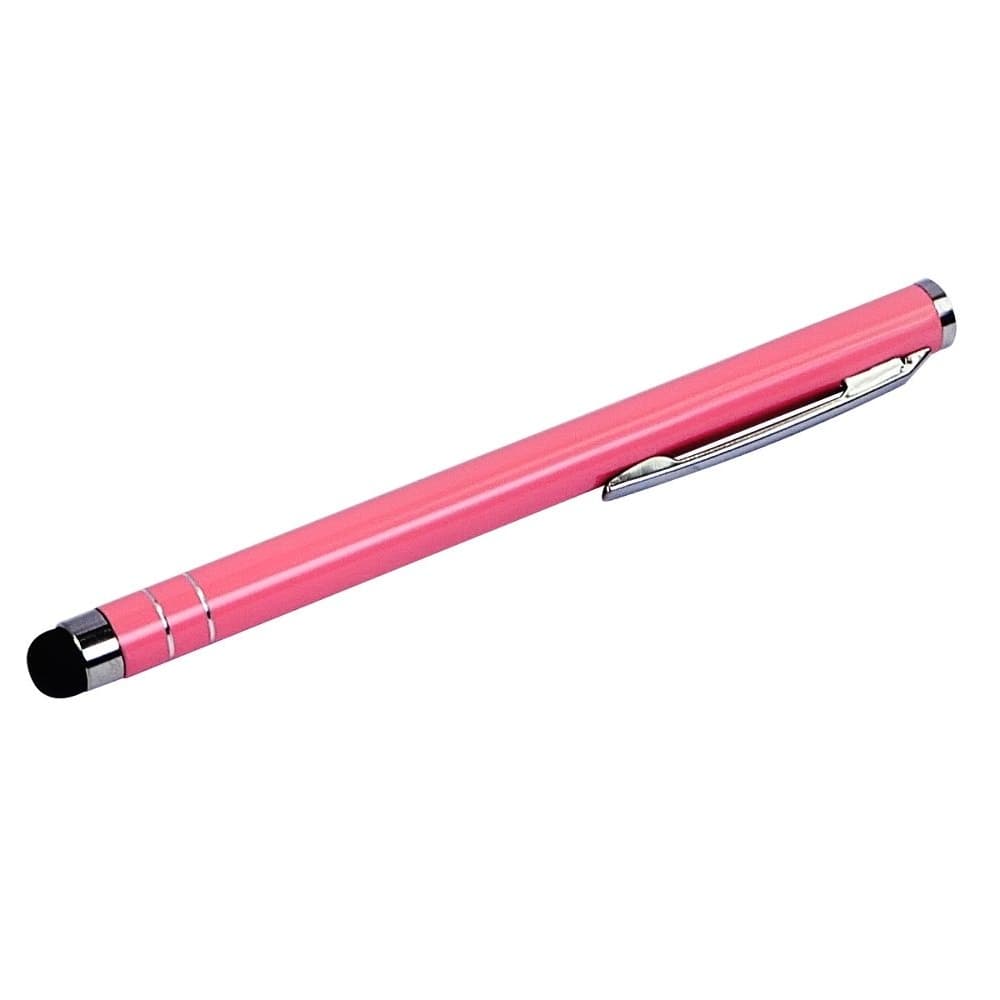 Стилус емкостный, металлический, розовый
