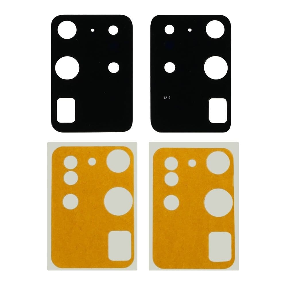 Стекло камеры Samsung SM-G988 Galaxy S20 Ultra, черное, Cosmic Grey, Cosmic Black, Cloud White, без ободка корпуса, Original (PRC)