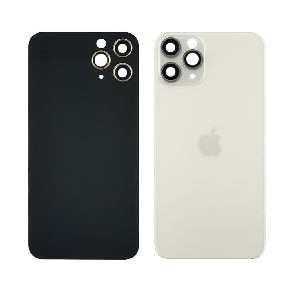 Задня кришка Apple iPhone 11 Pro, біла, срібляста, Matte Silver, із склом камери, Original (PRC) | корпус, крышка аккумулятора, АКБ, батареи