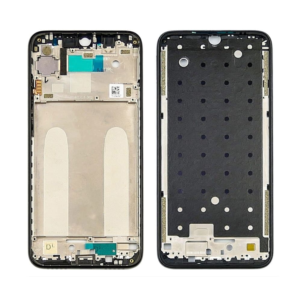 Рамка (основа) крепления дисплея Xiaomi Redmi Note 7, Redmi Note 7 Pro, M1901F7G, M1901F7H, M1901F7I, черная, High Copy