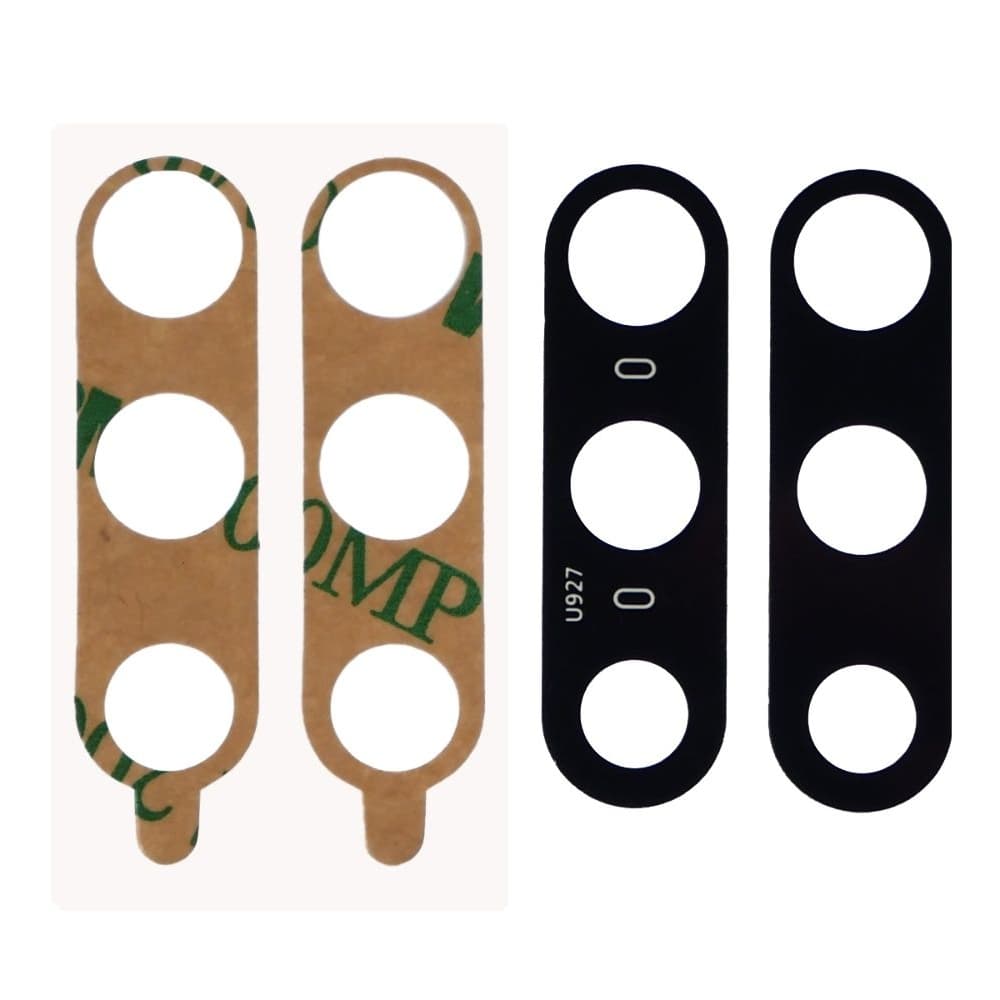 Стекло камеры Samsung SM-N970 Galaxy Note 10, SM-N975 Galaxy Note 10 Plus, черное, Original (PRC)