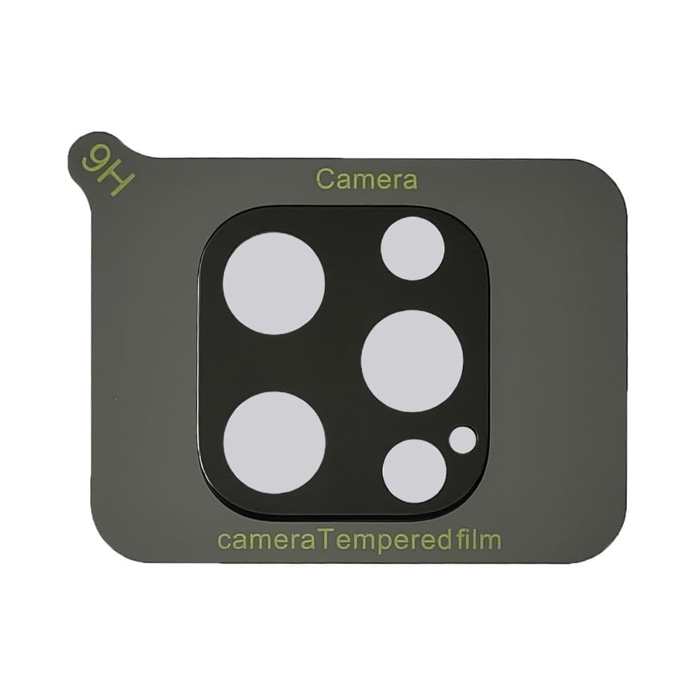 Захисне скло Apple iPhone 12 Pro, на камеру, iNobi, Full Glue, клей на усій поверхні, 2.5D, чорне | Закаленное защитное стекло