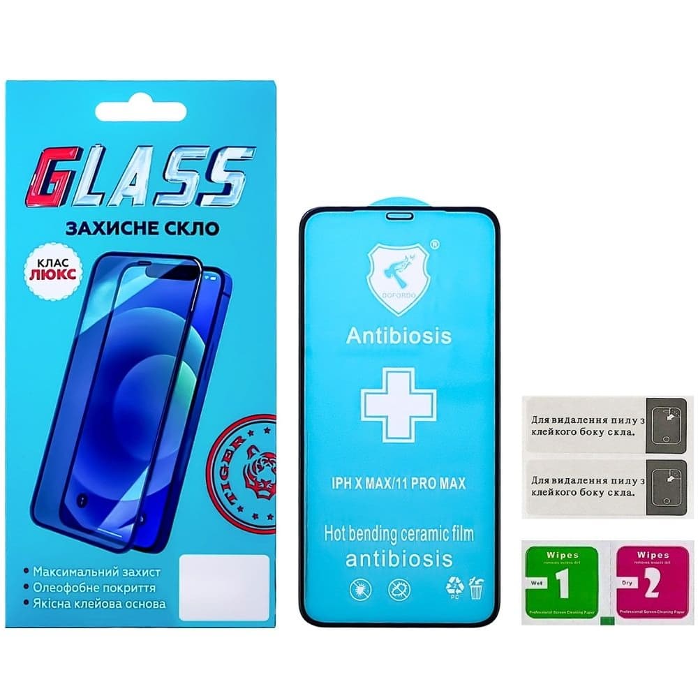 Защитная пленка Apple iPhone XS Max, iPhone 11 Pro Max, 3D, черная, Polycarbone