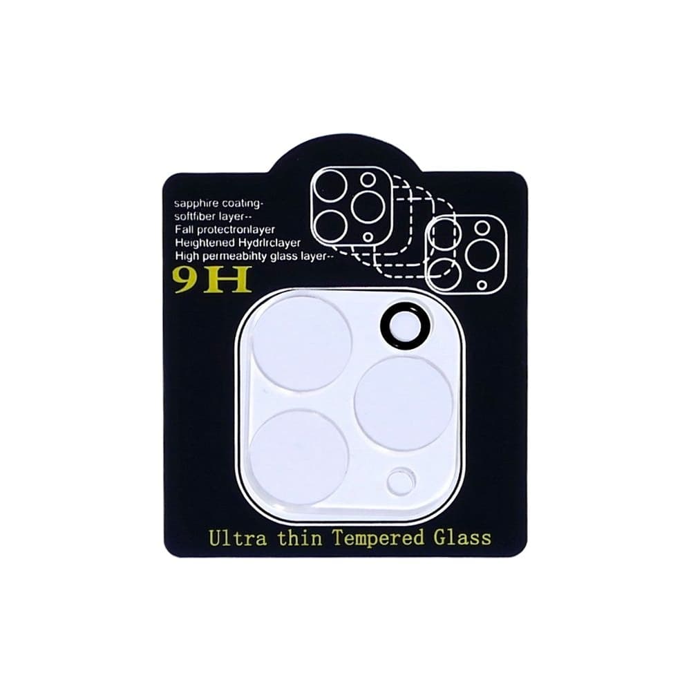 Захисне скло Apple iPhone 11 Pro, iPhone 11 Pro Max, на камеру, iNobi, Full Glue, клей на усій поверхні, 2.5D, прозоре | Закаленное защитное стекло