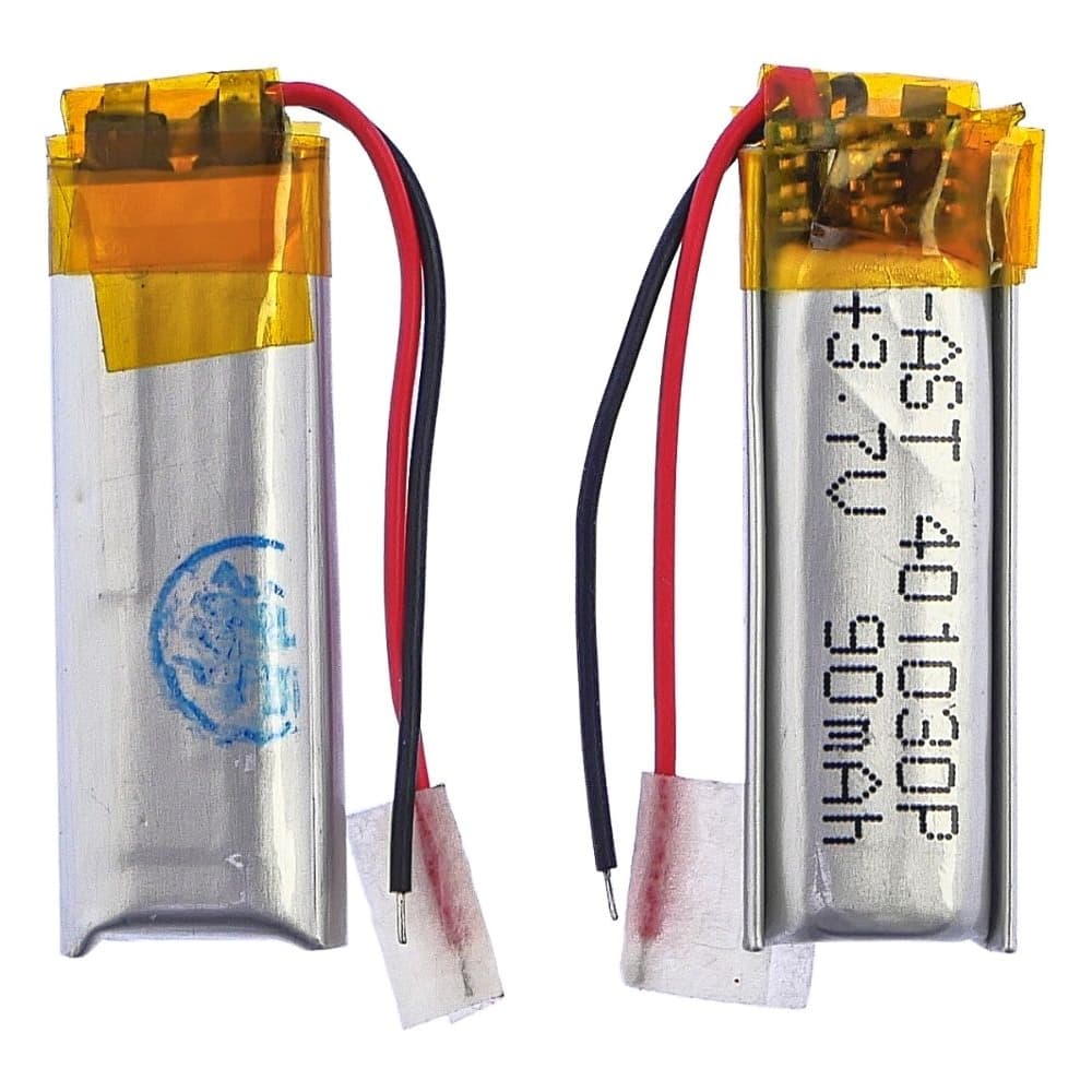 Акумулятор 401030P, універсальний, з контролером, 4.5 х 10 х 30 мм, 90 mAh, для TWS навушників, блютуз гарнитур, MP3 плееров | АКБ, батарея, аккумулятор