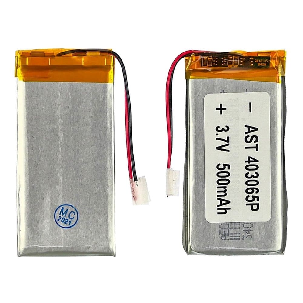Акумулятор 403065P, універсальний, з контролером, 3.8 х 30 х 61 мм, 500 mAh, для TWS навушників, видеорегистраторов и игрушек | АКБ, батарея, аккумулятор