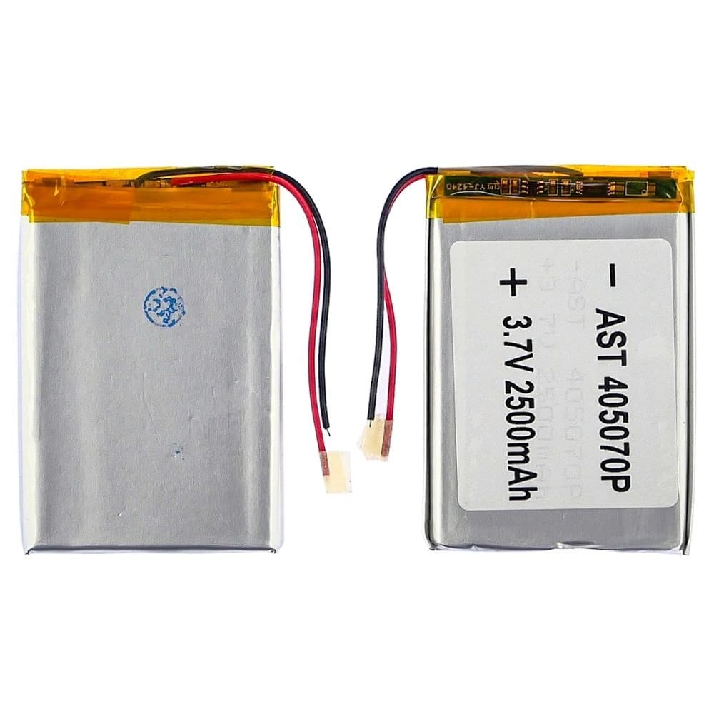 Акумулятор 405070P, універсальний, з контролером, 4 х 48 х 72 мм, 2500 mAh | АКБ, батарея, аккумулятор