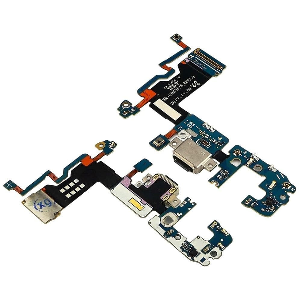 Плата зарядки Samsung SM-G965 Galaxy S9 Plus, шлейф коннектора зарядки, High Copy