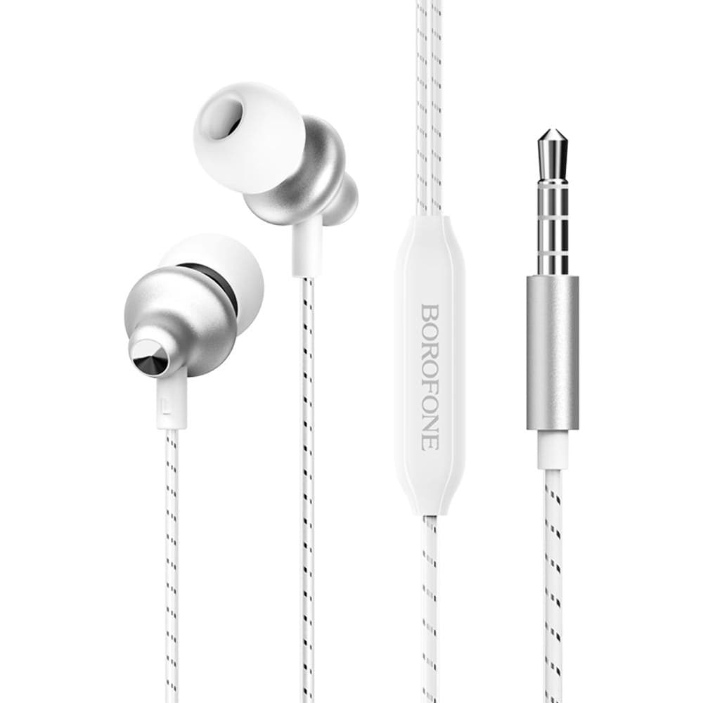 Наушники Borofone BM42, вакуумные, белые