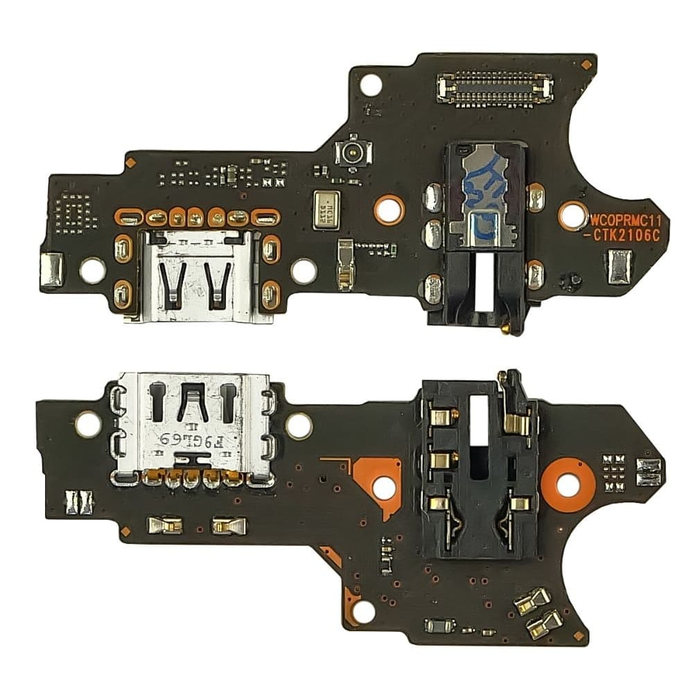 Плата зарядки Realme C3, C11, C12, C15, шлейф коннектора зарядки, коннектора наушников, с микрофоном