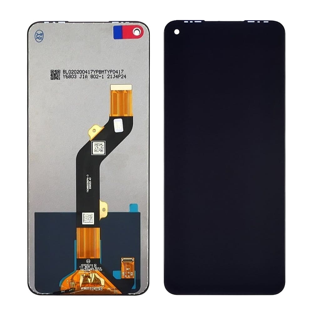 Дисплей Tecno Spark 6, Camon 16, Camon 16 SE, KE7, CE7J, чорний | з тачскріном | Original (PRC) | дисплейный модуль, экран