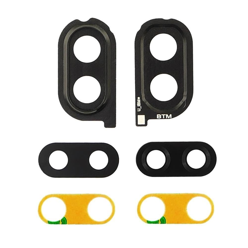 Стекло камеры Samsung SM-M105 Galaxy M10, черное, с черной рамкой, Original (PRC)