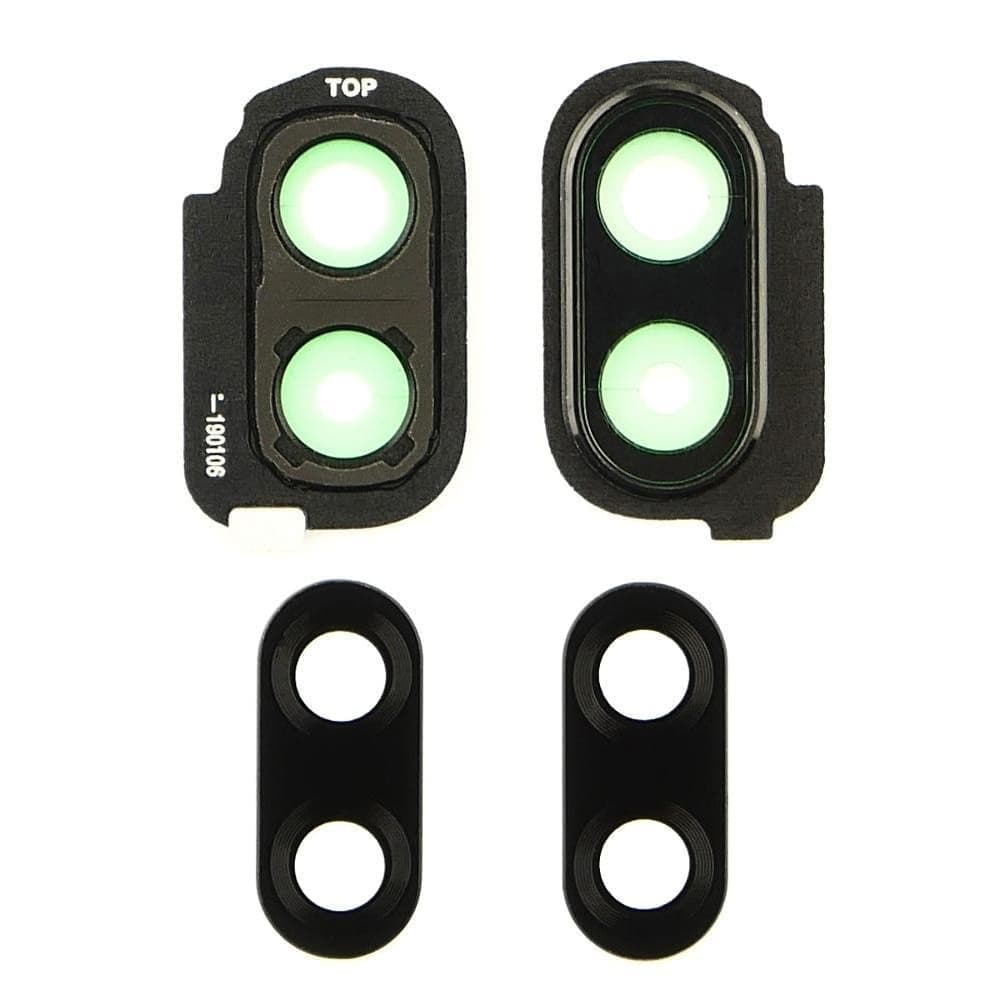 Стекло камеры Samsung SM-M205 Galaxy M20, черное, с черной рамкой, Original (PRC)