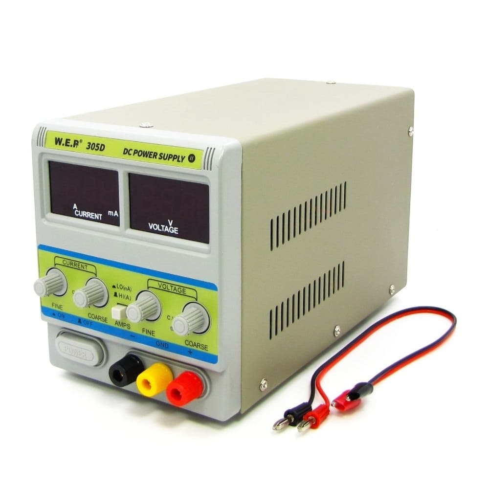 Блок питания WEP PS-305D-II, с переключателем Hi (A)/Lo (mA), 30V, 5A, цифровая индикация