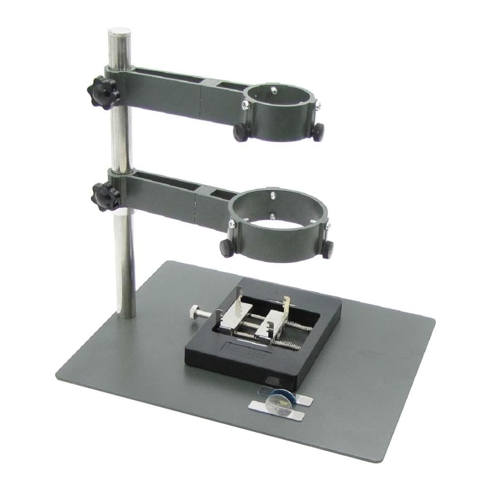Тримач фена (третья рука) JP-304 (диаметр крепежных колец 41мм и 63мм) с 2мя держателями плат | держатель