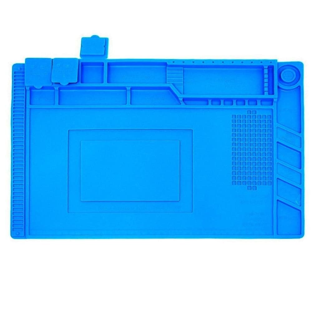 Коврик монтажный (мат силиконовый), термоустойчивый AIDA S-160, для ремонта портативной техники и раскладки запчастей, 450 x 295 мм