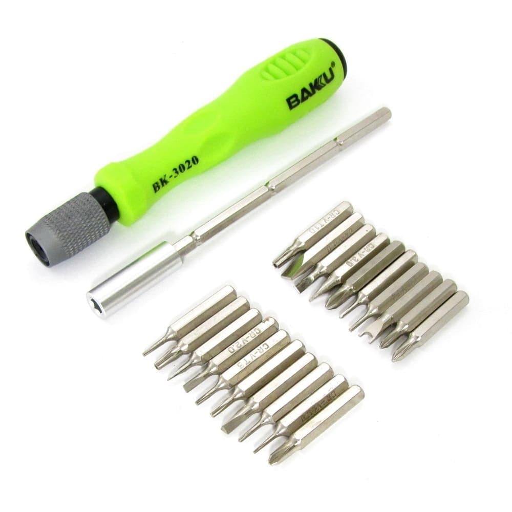 Набор отверток Baku BK3020, ручка, 20 насадок