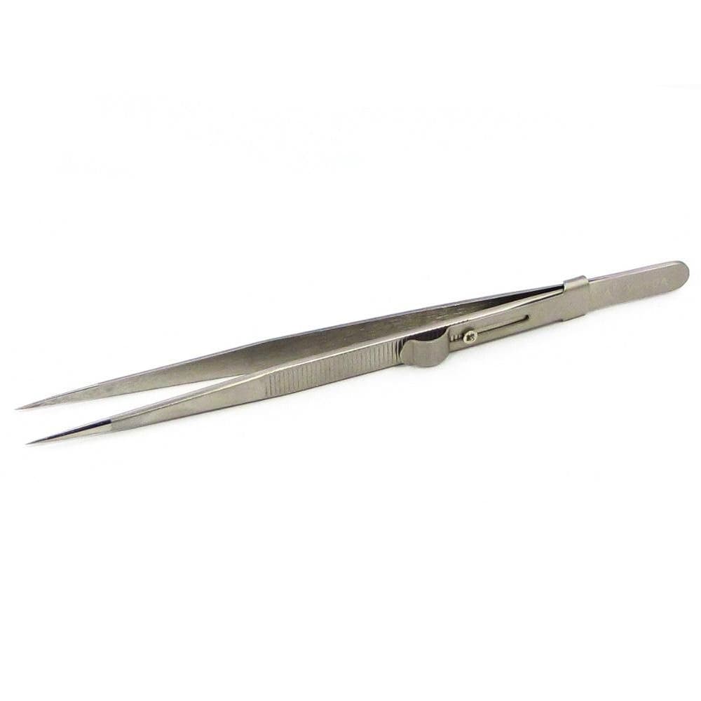 Пинцет AIDA V-16A, V-16K, прямой, с фиксатором