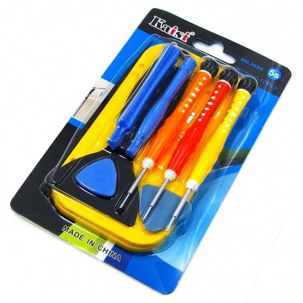 Набор инструментов KAISI 3690 разборки iPhone 5S (3 отвертки, 4 шпателька, 2 медиатора, подставка винтов iPhone 5S)