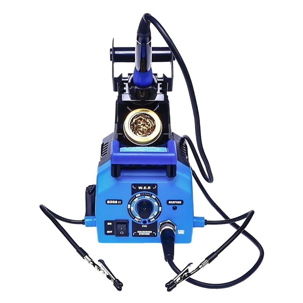 Паяльная станция WEP 936A-II, паяльник, держатели плат и припоя, 120 Вт, 200-480 C | гарантия 6 мес.