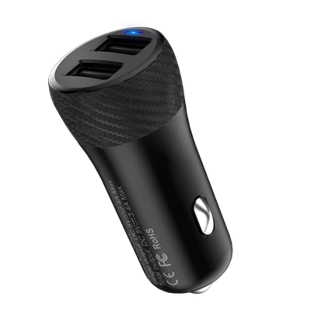 Автомобильний зарядний пристрій Hoco Z21, 2 USB, 3.4 А, черное | зарядка, зарядное устройство