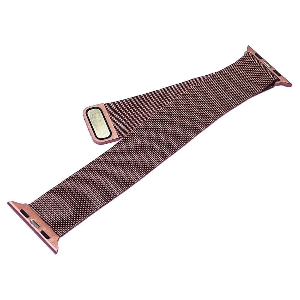 Ремешок Миланская петля Apple Watch Band 42, 44 mm красно-рожевий