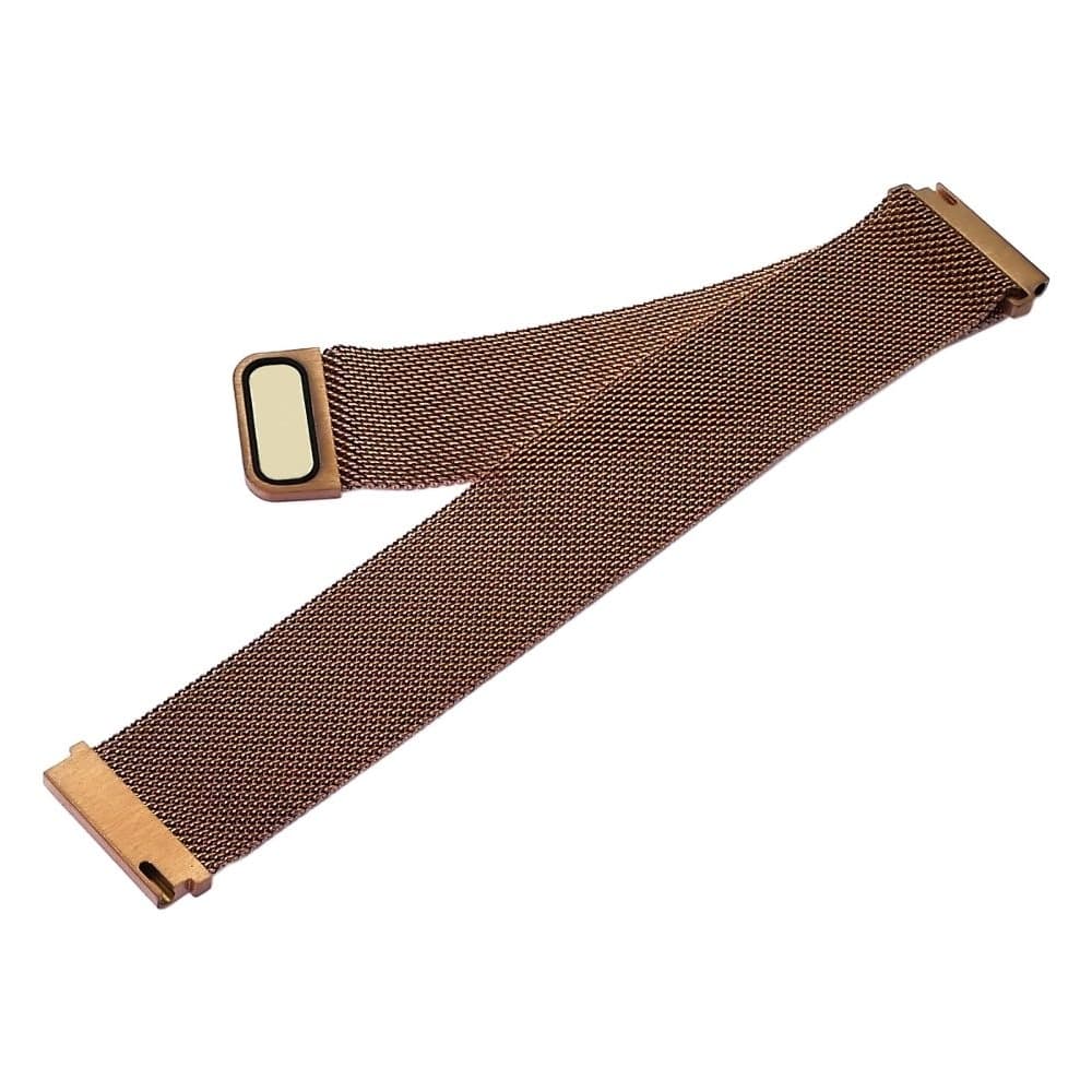 Ремешок Xiaomi Amazfit 22 mm, миланская петля, розовый, золотистий