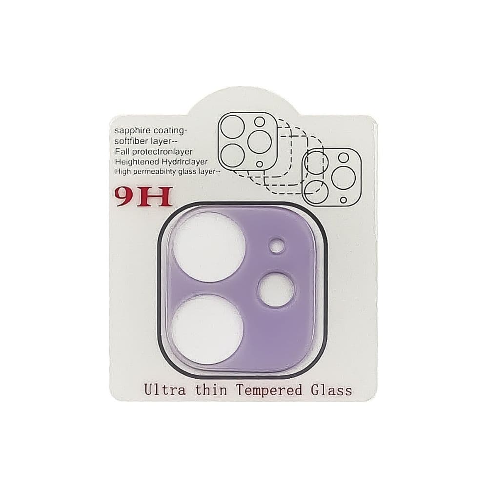 Захисне скло Apple iPhone 11, на камеру, iNobi, Full Glue, клей на усій поверхні (2.5D, Purple) | Закаленное защитное стекло