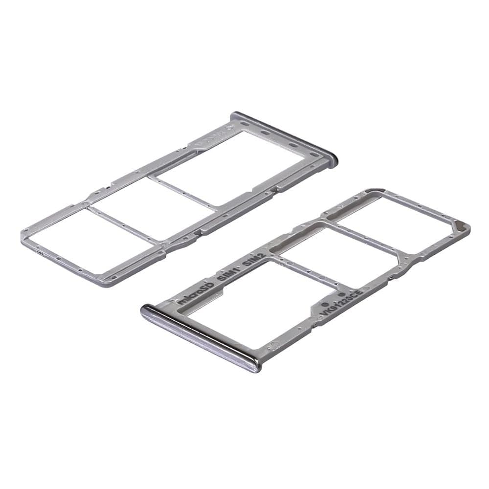 Тримач (лоток) SIM-карты Samsung SM-A515 Galaxy A51, SM-A715 Galaxy A71, білий, серебристый, Prism Crush White, с держателем карты памяти (MMC), Original (PRC) | держатель СИМ-карты