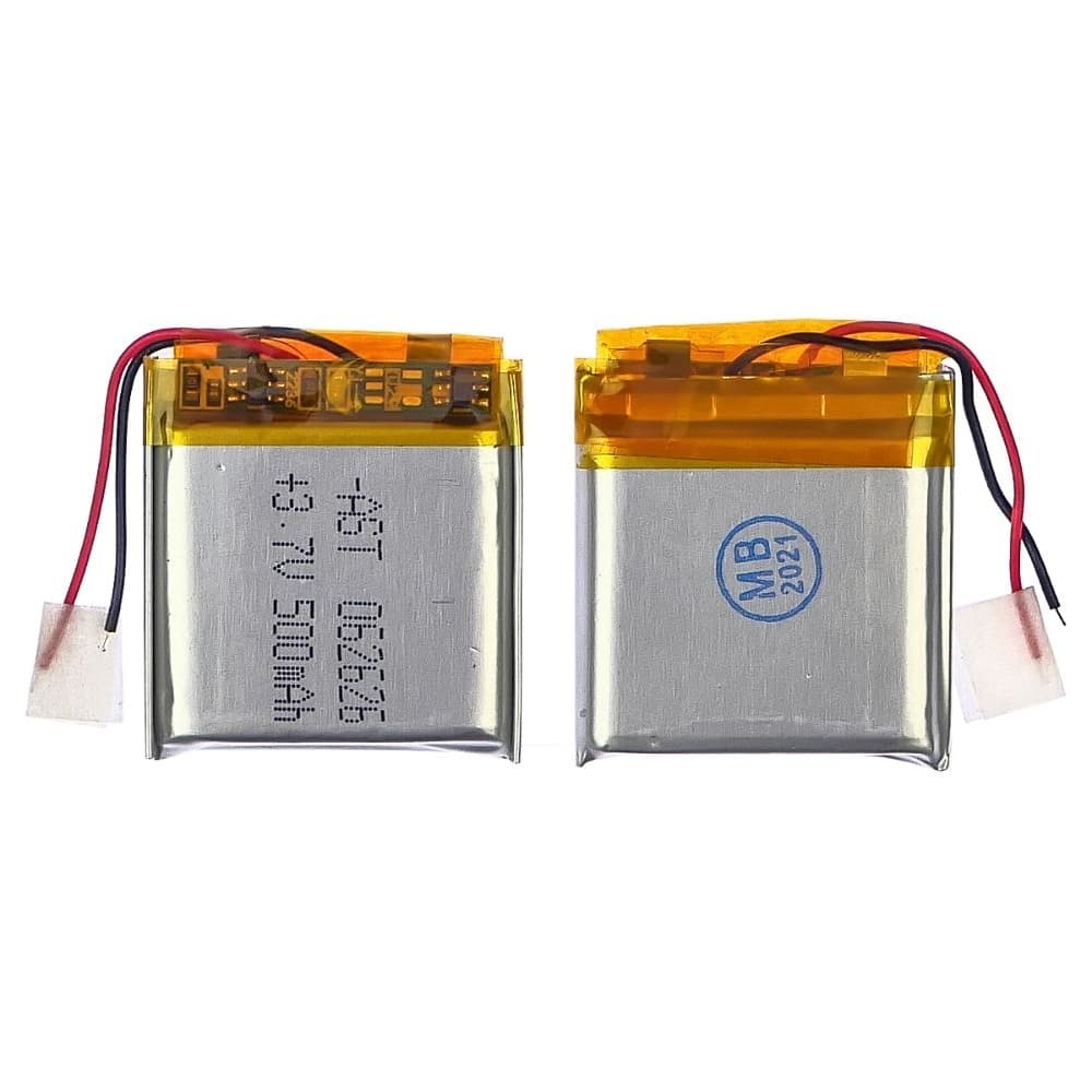 Акумулятор 062626P, універсальний, з контролером, 6 х 26 х 26 мм, 500 mAh, для смарт-годинників Q100, Q200 | АКБ, батарея, аккумулятор