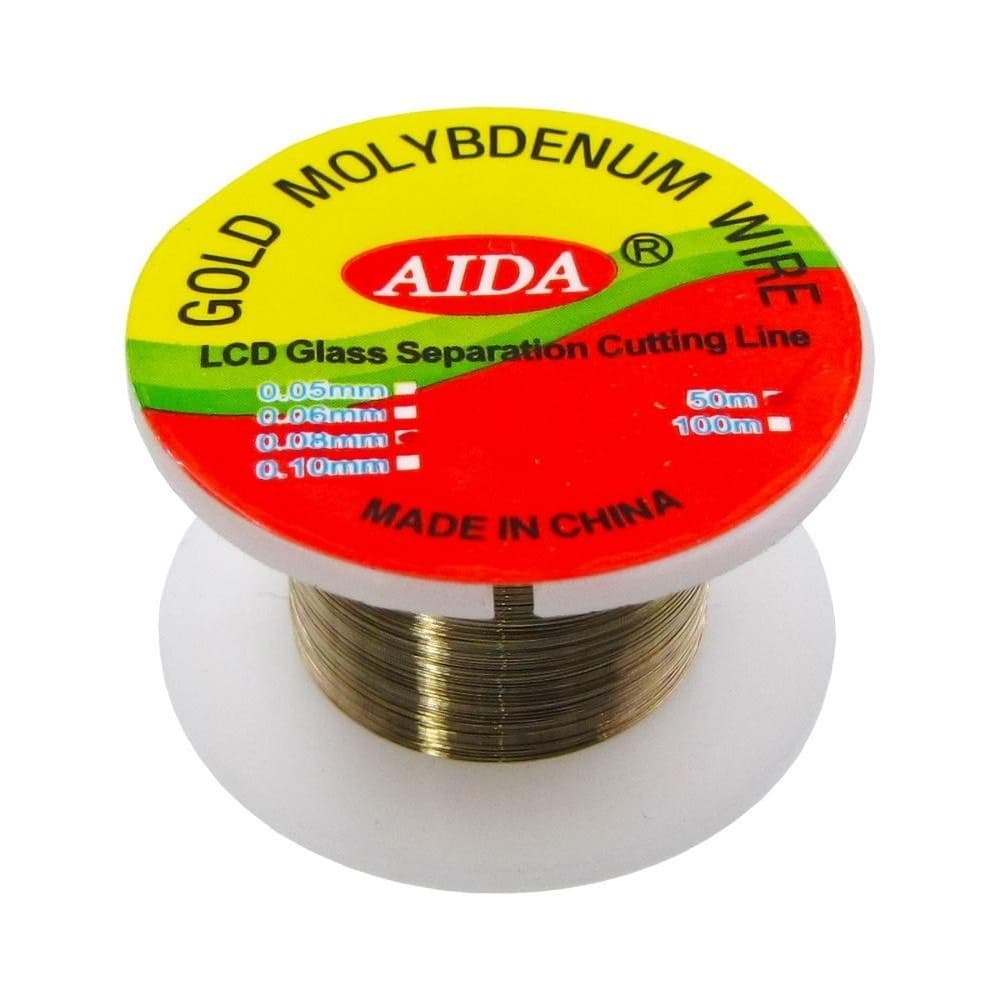 Проволока (струна) AIDA, 0.08 мм, 50 м, для разделения комплектов дисплей+тачскрин
