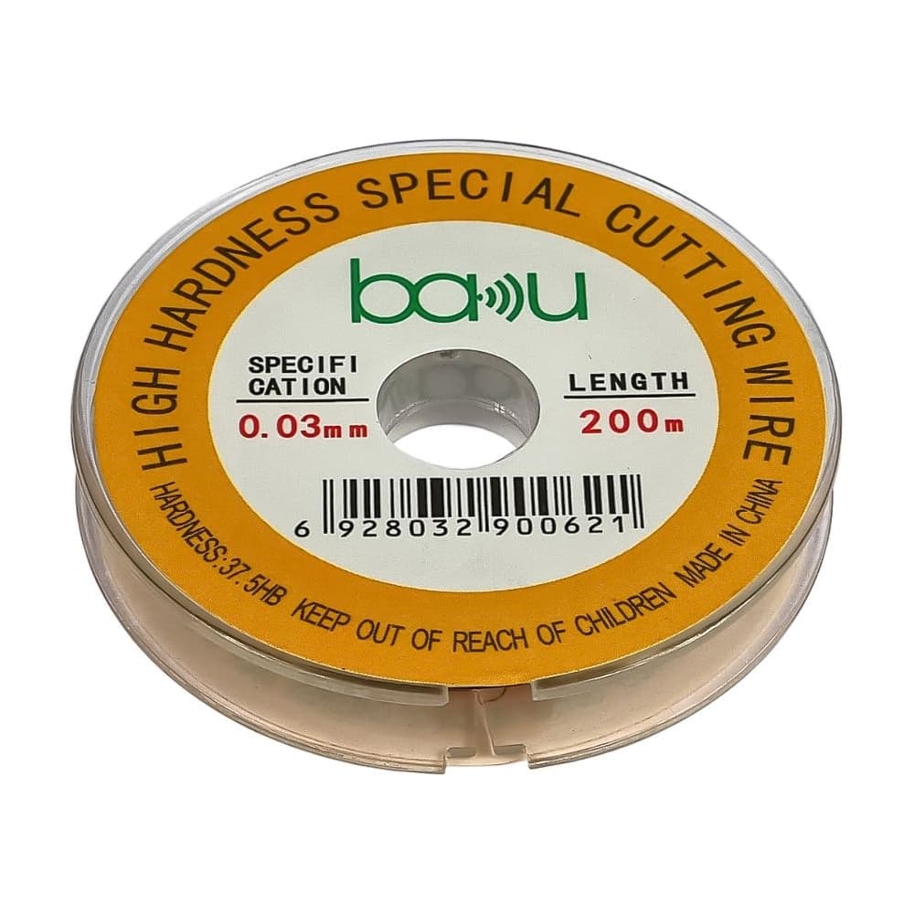 Проволока (струна) BAKU, 0.03 мм, 200 м, для разделения комплектов дисплей+тачскрин