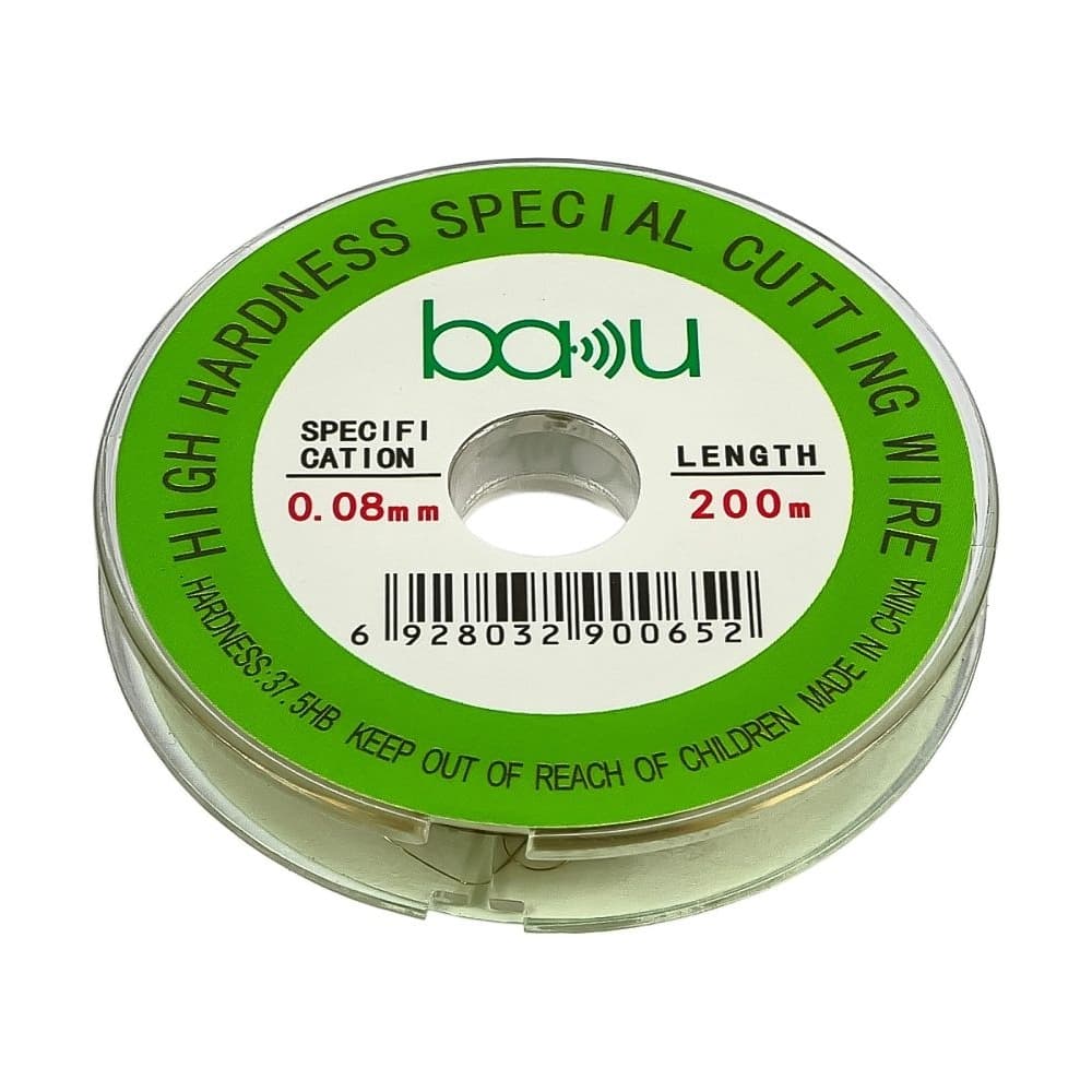 Проволока (струна) BAKU, 0.08 мм, 200 м, для разделения комплектов дисплей+тачскрин