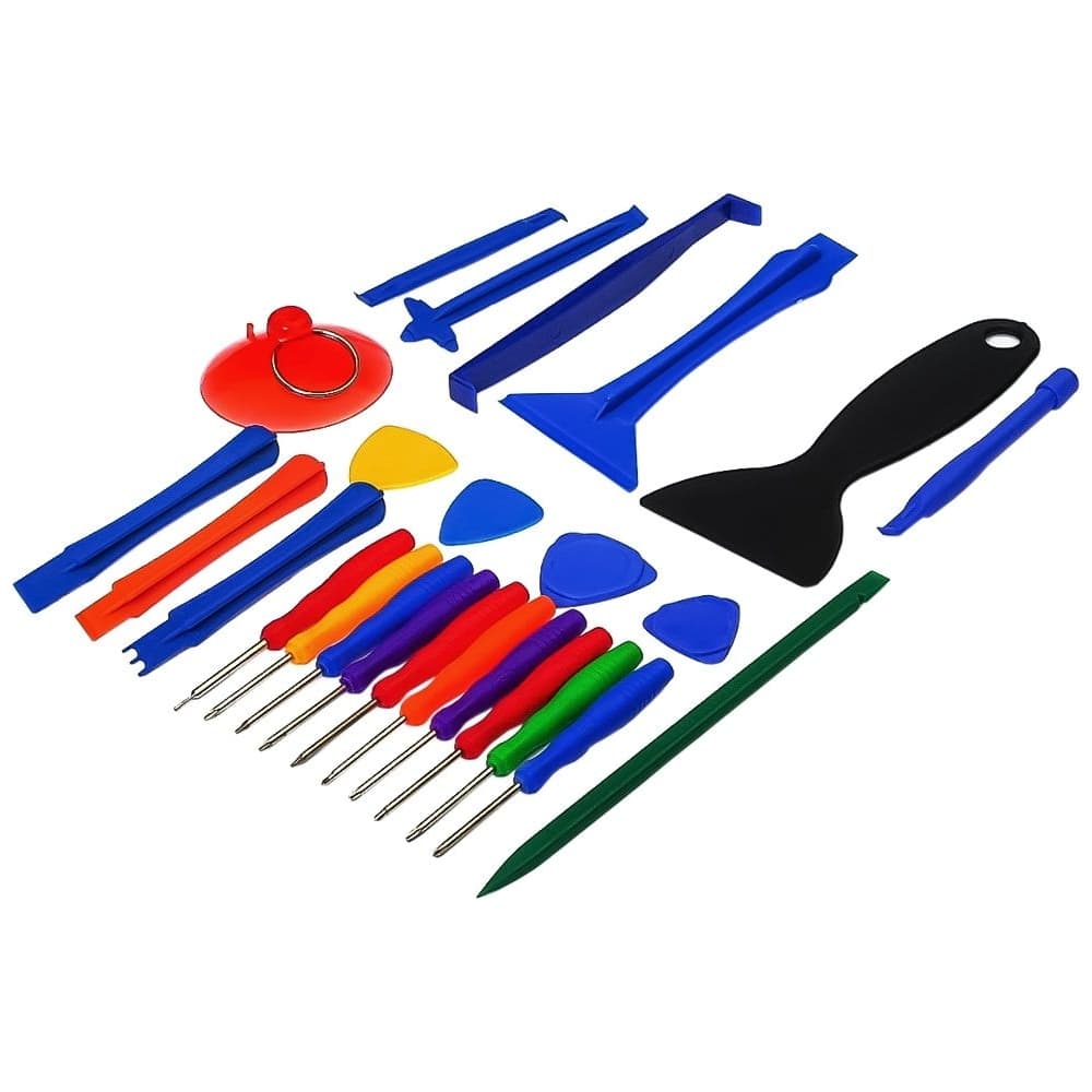 Набір інструментів HH-026, для розбирання Apple iPhone, iPad, Mac, 10 викруток, 2 шпатели, 8 лопаток, 4 медіатори, присоска