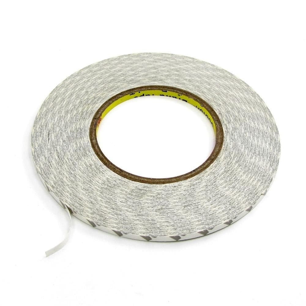 Скотч двусторонний 3M, білий, для приклеивания аккумуляторов, дисплеев, тачскринов, 5 мм, рулон 50 м