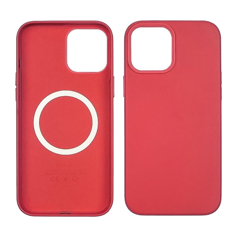 Чехол Apple iPhone 12 Pro Max, Leather Case with MagSafe, рожевий