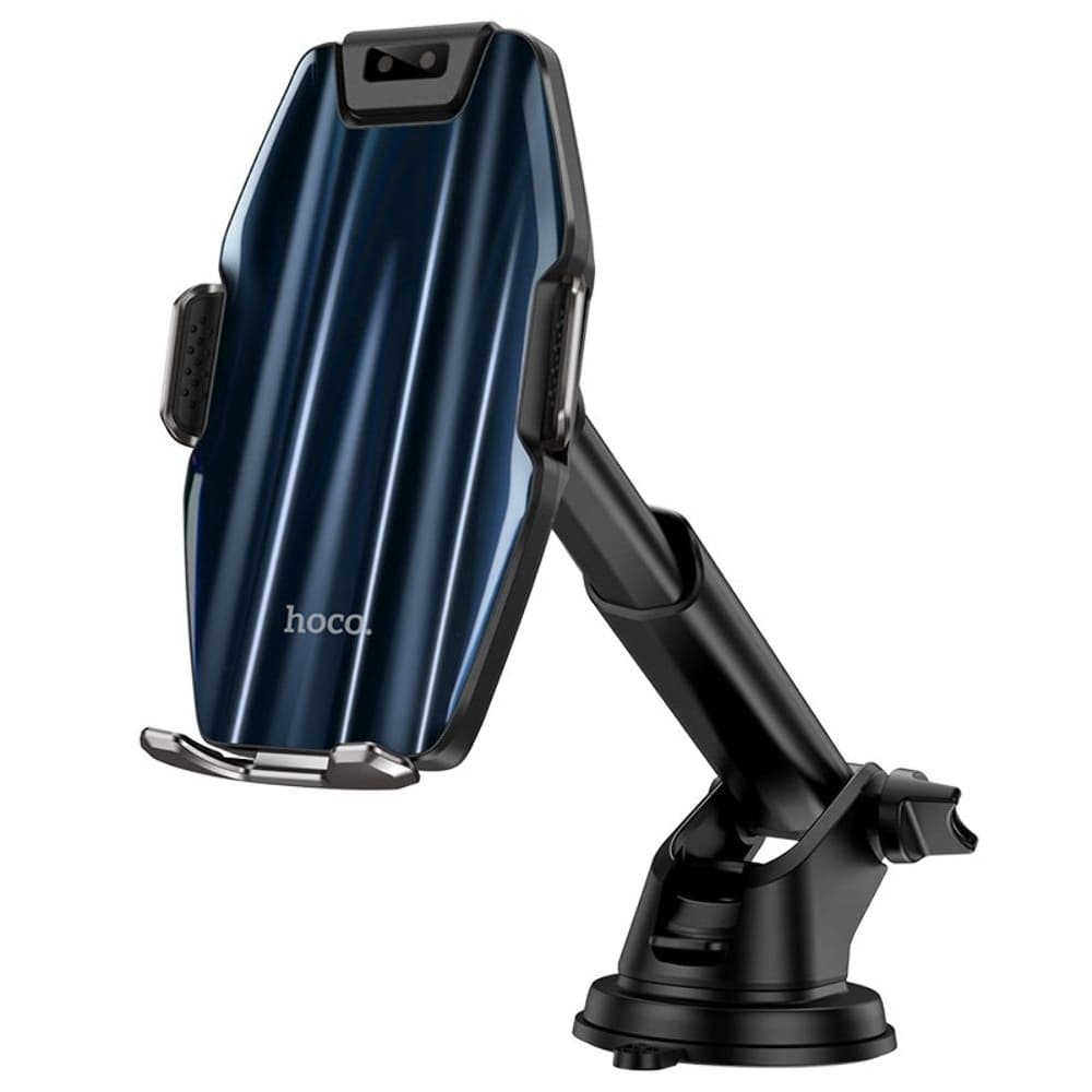 Автодержатель Hoco S45, сірий, с беспроводной зарядкой