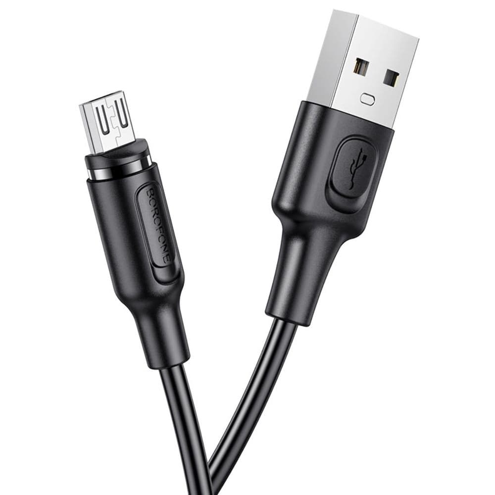 USB-кабель Borofone BX41, Micro-USB, магнитный, 2.4 А, 100 см, чорний