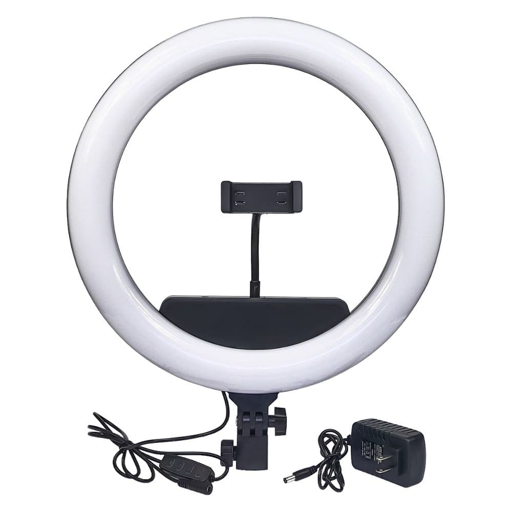 Кольцевая лампа F-360A, светодиодная, с держателем телефона, 14