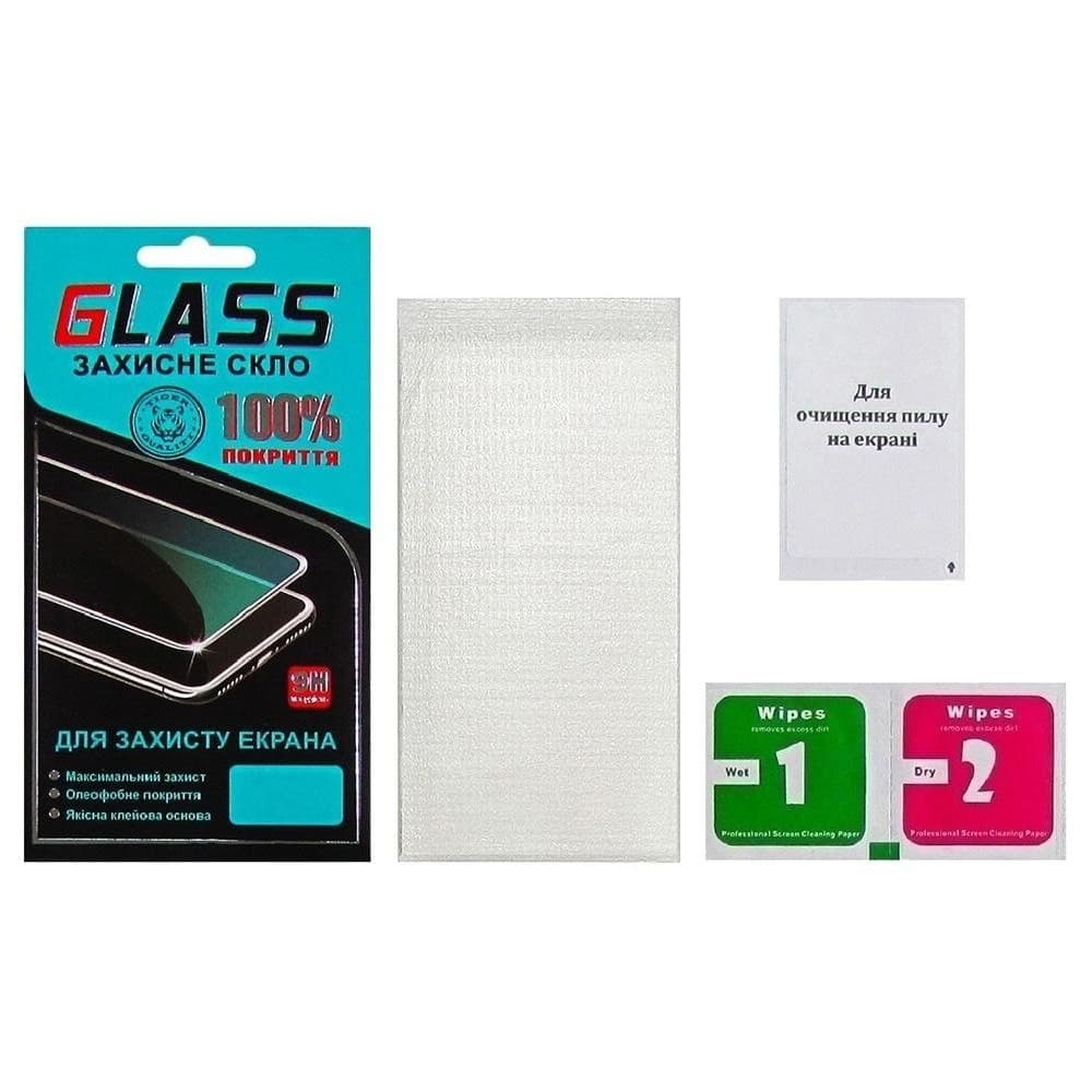 Захисне скло Apple iPhone 13, iPhone 13 Pro, iPhone 14, чорне, Люкс, 0.3 мм, 4D, сумісне з чохлом | Закаленное защитное стекло