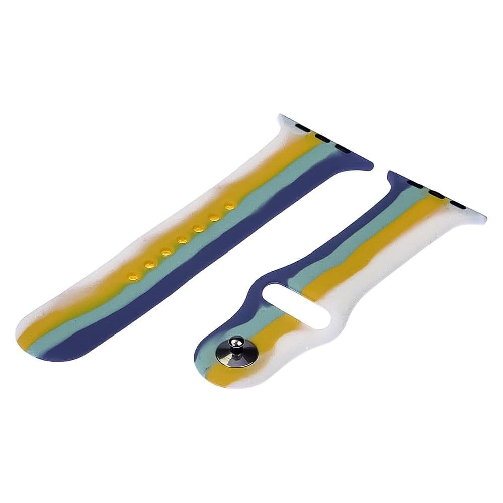 Ремінець силіконовий Rainbow для Apple Watch Sport Band 38, 40mm, розмір L | ремешок силиконовый