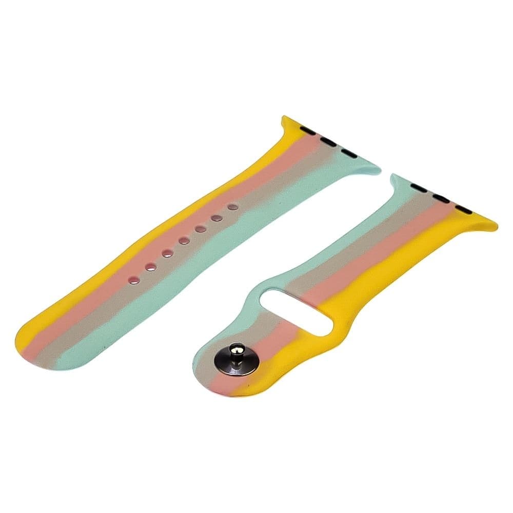 Ремінець силіконовий Rainbow для Apple Watch Sport Band 42, 44mm, розмір S | ремешок силиконовый