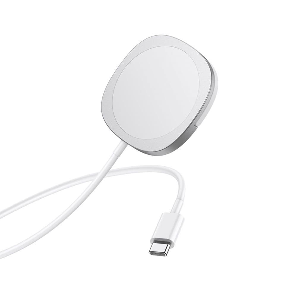 Бездротовий зарядний пристрій Hoco CW35, 15 Вт, магнитное, серое | беспроводное зарядное устройство