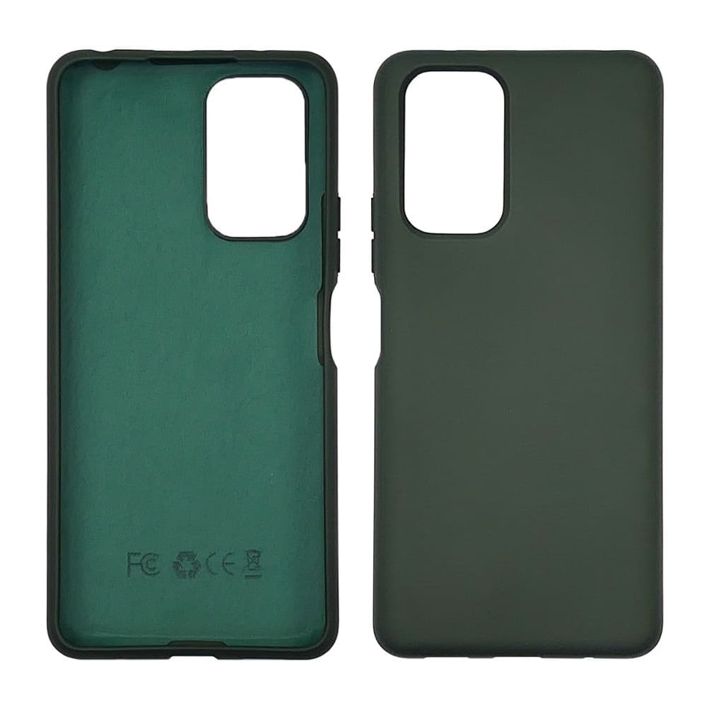 Чехол Xiaomi Redmi Note 10 Pro, M2101K6G, M2101K6R, Redmi Note 10 Pro Max, M2101K6I, силиконовый, Full Nano Silicone, зеленый, хаки
